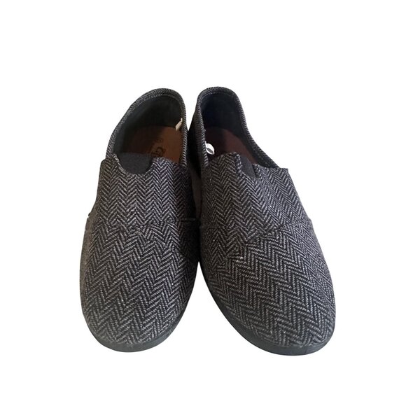 Carolina Bay gray and black herringbone flats loafers size 11 - Picture 4 of 6